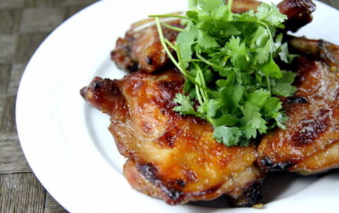 Vietnamese roasted chicken com ga nuong