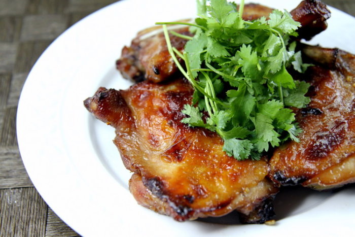 Vietnamese roasted chicken com ga nuong